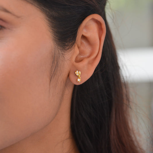 Aghanashini 18KT Gold Drop Earrings