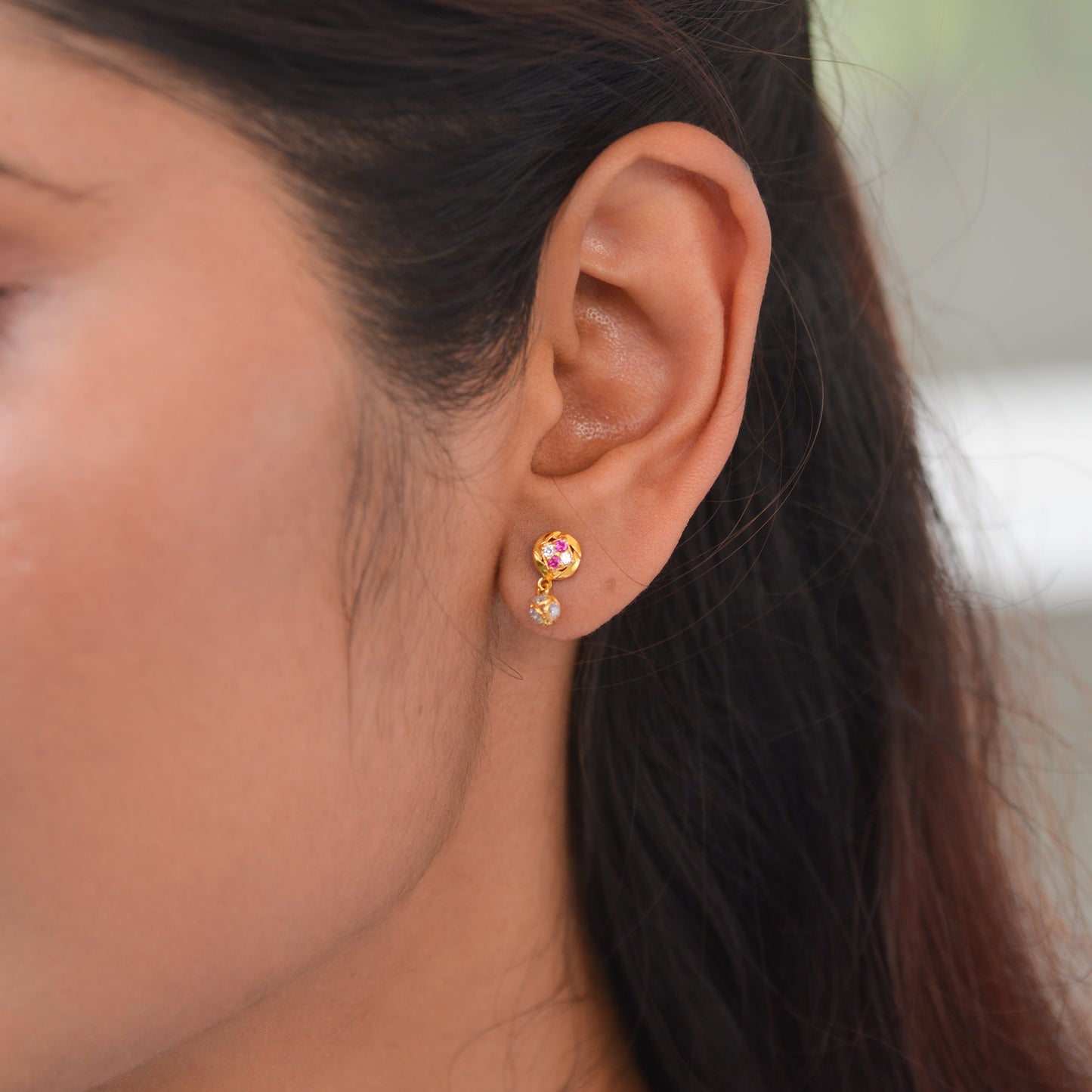 Agrata 18KT Gold Drop Earrings
