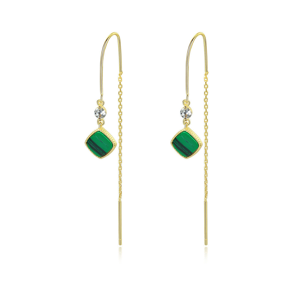 Yellow Gold Plated On 925 Sterling Silver Bella Drop Earrings