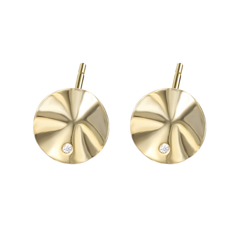 Yellow Gold Plated On 925 Sterling Silver Khloe Stud Earrings