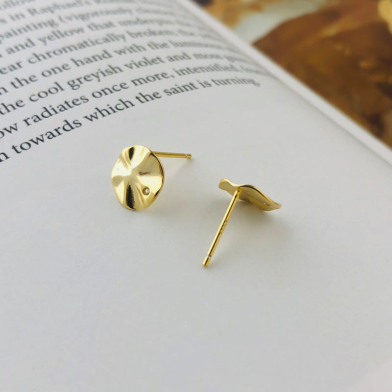 Yellow Gold Plated On 925 Sterling Silver Khloe Stud Earrings