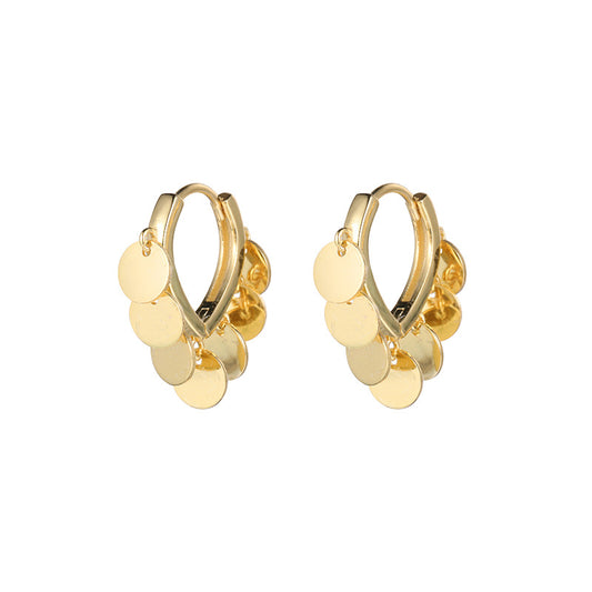 Yellow Gold Plated On 925 Sterling Silver Sienna Hoop Earrings