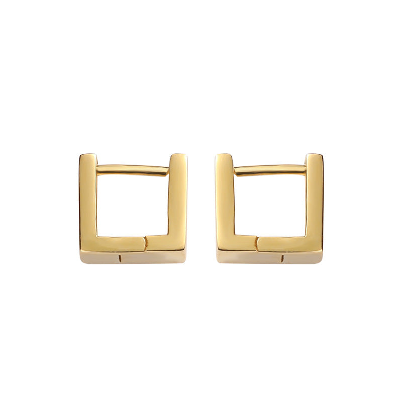 Yellow Gold Plated On 925 Sterling Silver Valerie Hoop Earrings