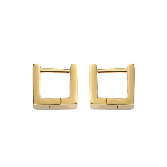 Yellow Gold Plated On 925 Sterling Silver Valerie Hoop Earrings