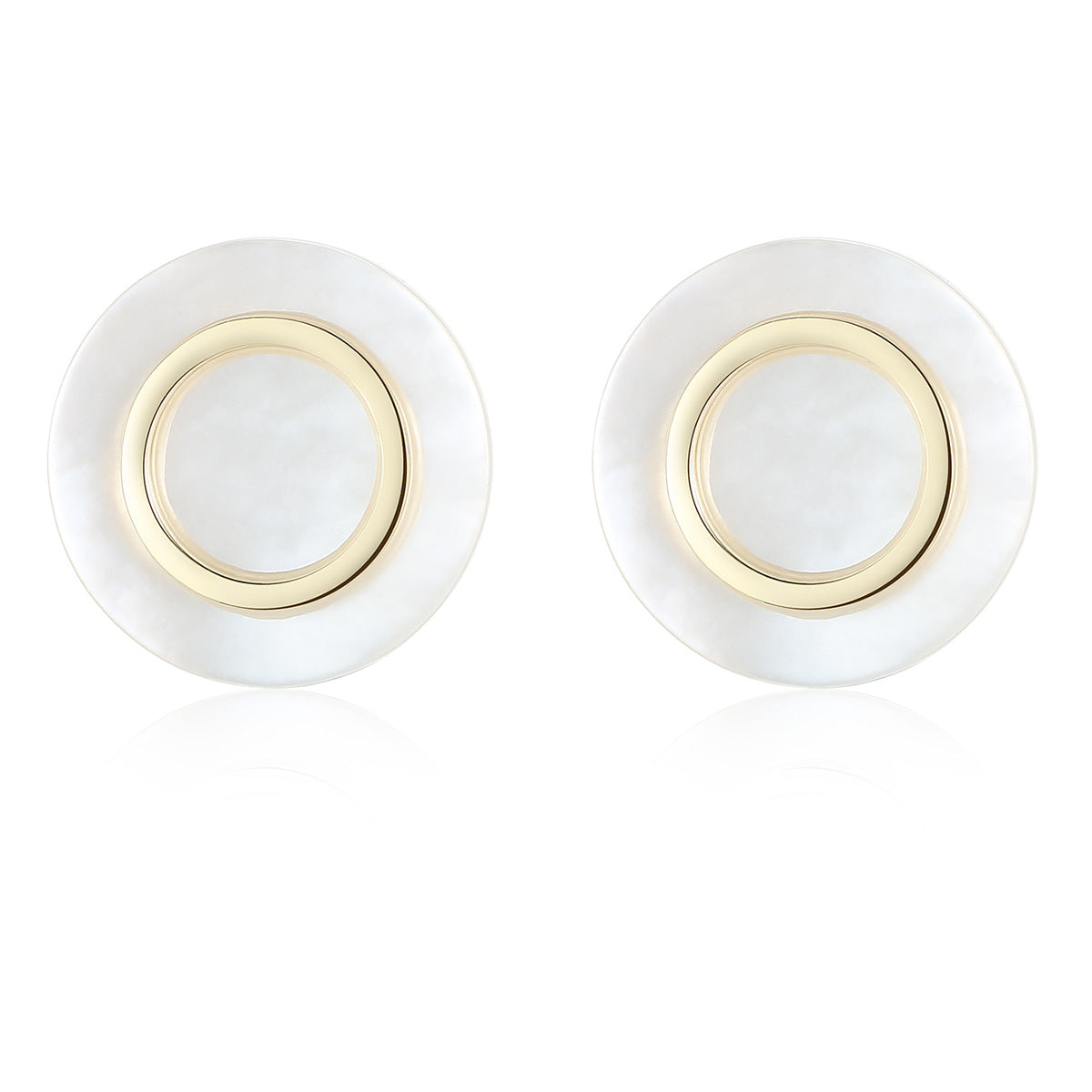 Yellow Gold Plated On 925 Sterling Silver Claire Stud Earrings