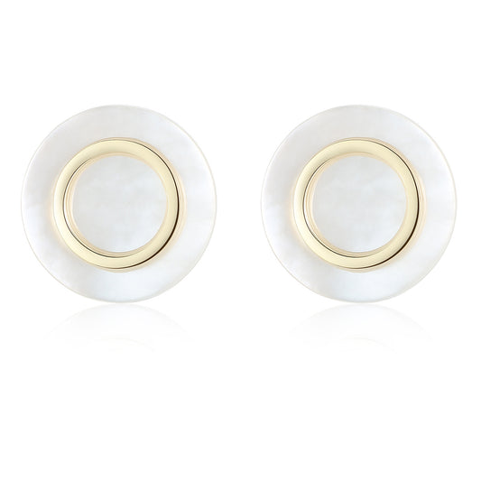 Yellow Gold Plated On 925 Sterling Silver Claire Stud Earrings