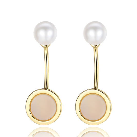 Yellow Gold Plated On 925 Sterling Silver Eliana Stud Earrings