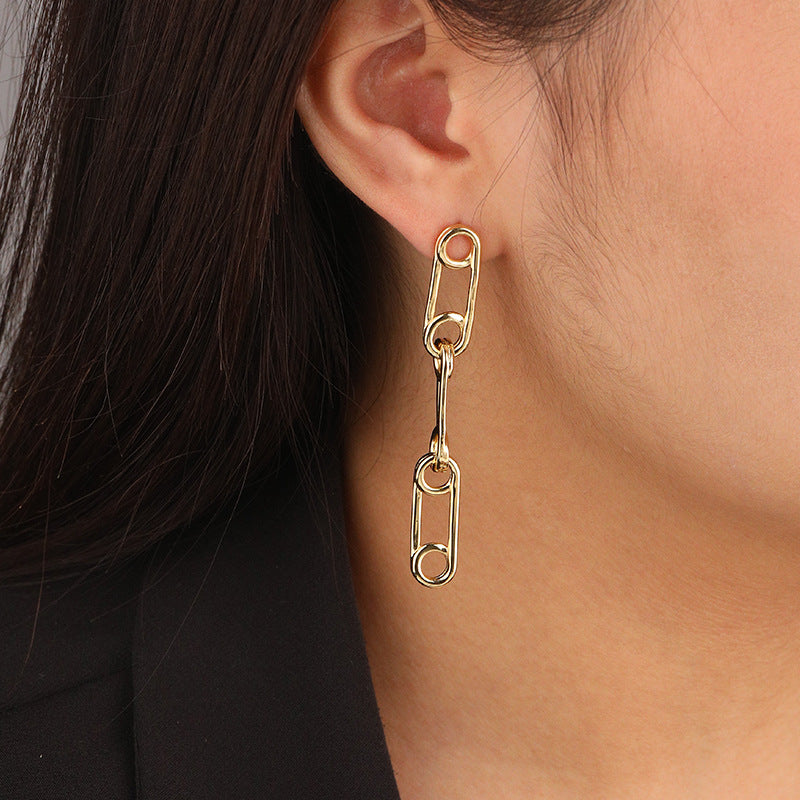 Yellow Gold Plated On 925 Sterling Silver Ember Drop Earrings