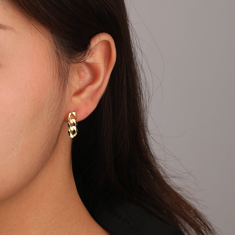 Yellow Gold Plated On 925 Sterling Silver Alliya Drop Earrings
