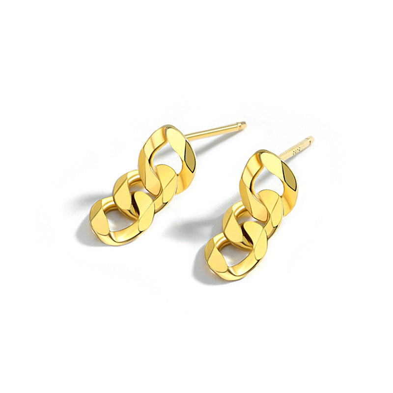 Yellow Gold Plated On 925 Sterling Silver Alliya Drop Earrings