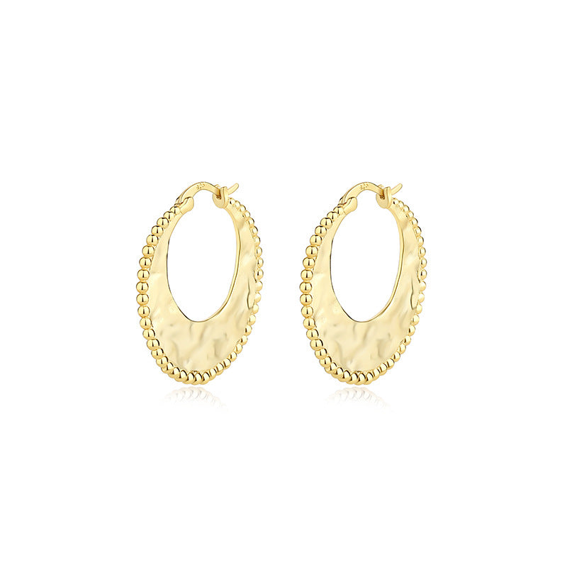 Yellow Gold Plated On 925 Sterling Silver Lilith Hoop Earrings