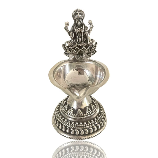 Silver Antique Lakshmi Deepam