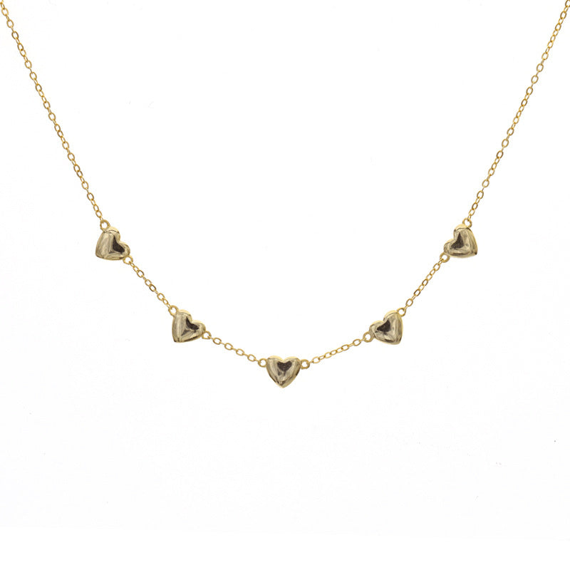 Gold Plated Silver Heart Charm Necklace