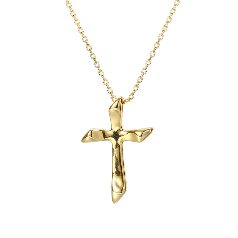 Gold Plated Silver Cross Necklace