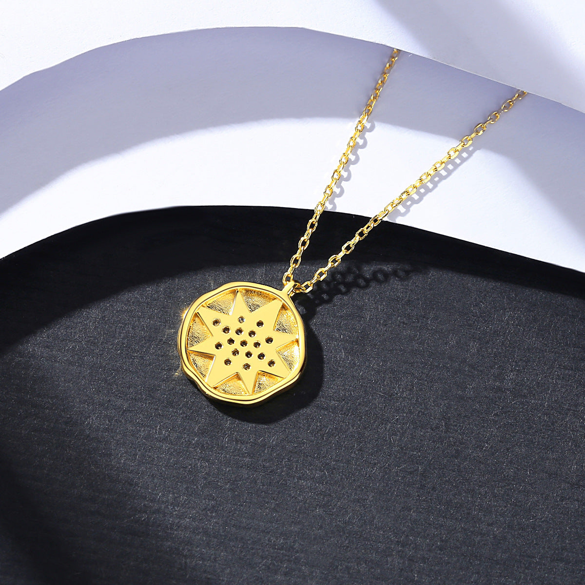 Gold Plated Silver staring Necklace