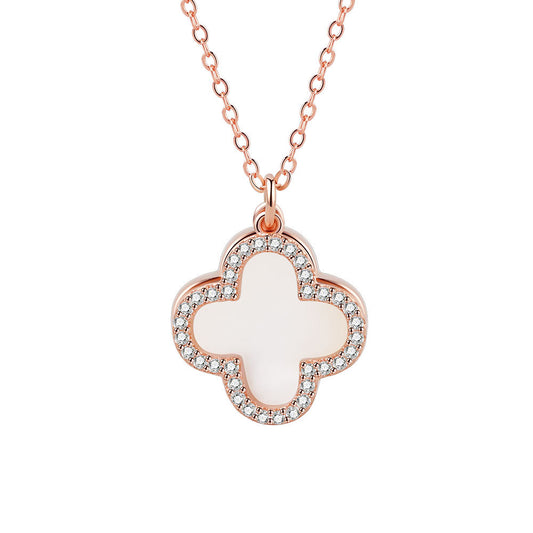 Gold Plated Silver Clover Necklace