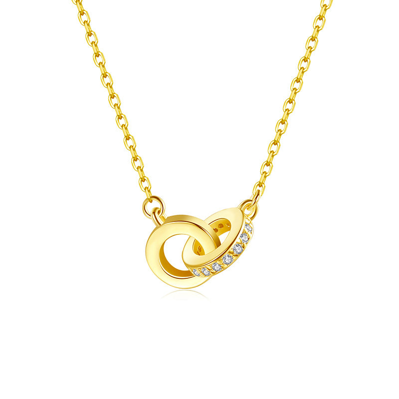 Gold Plated Silver Connected Necklace